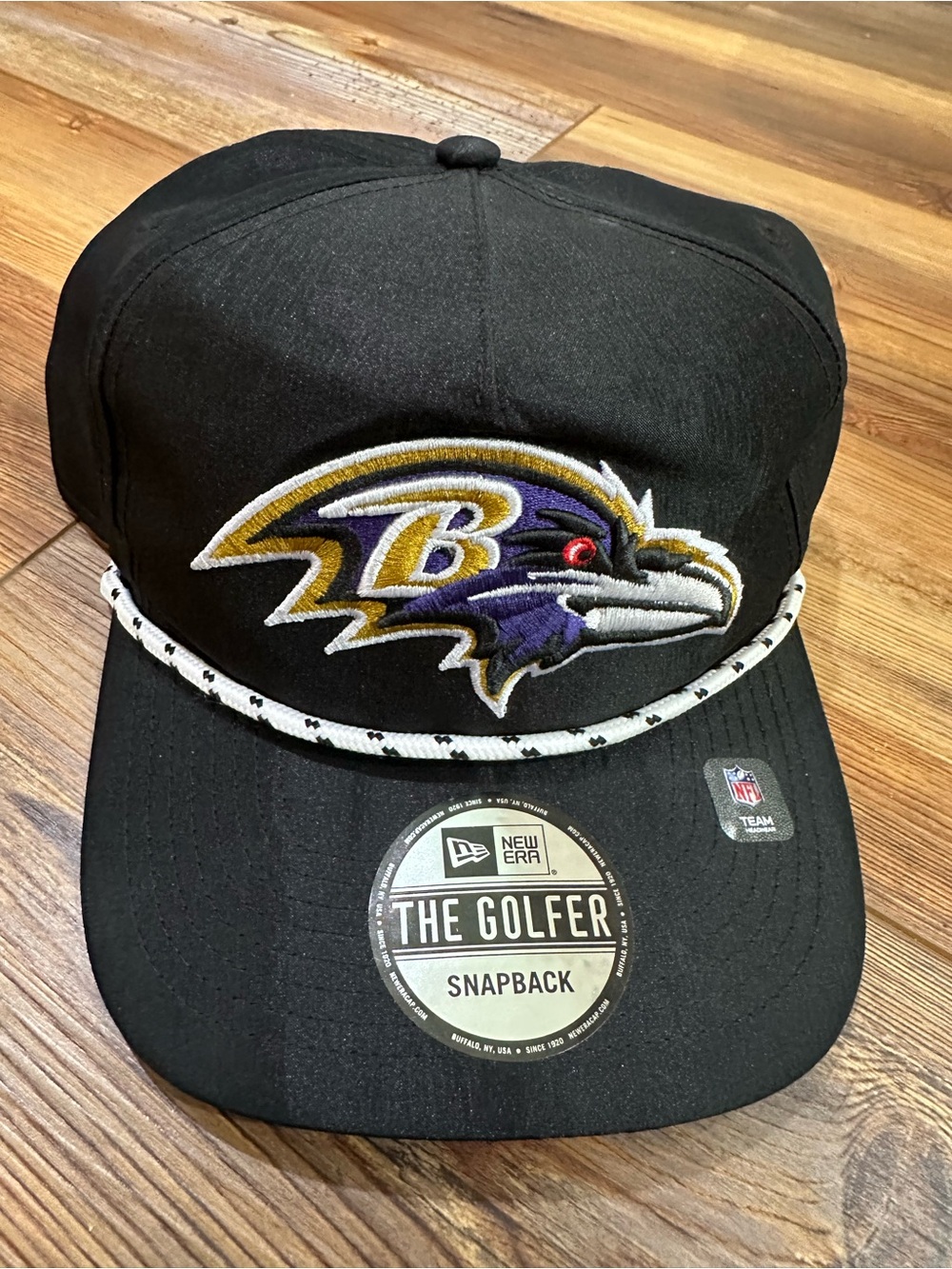 Baltimore Ravens New Era Rope The Golfer Snapback Black Adjustable Hat Cap NEW
